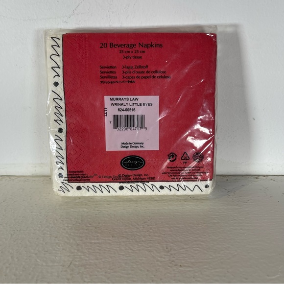 Vintage Murrays Law beverage cocktail napkins sarcastic birthday humor wrinkles - Picture 3 of 6